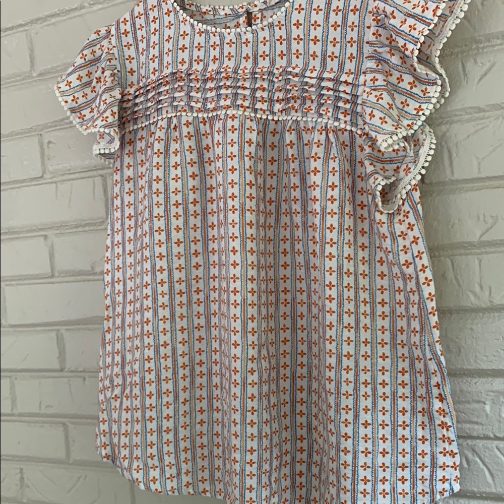 Floral Striped Ruffle Sleeve Top - Picture 7 of 7